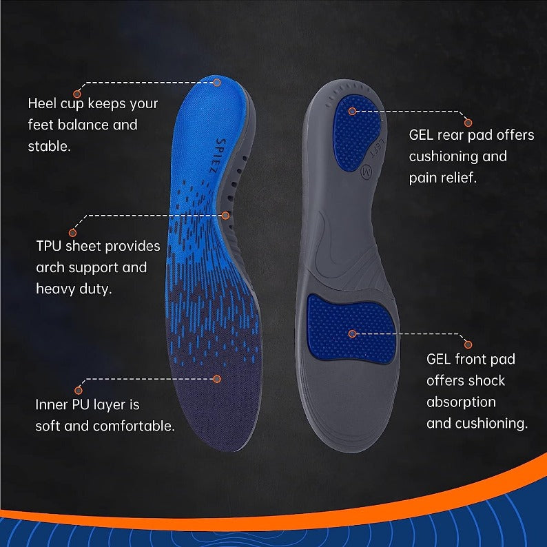 Unisex Plantar Fasciitis Pain Relief Insoles 270B